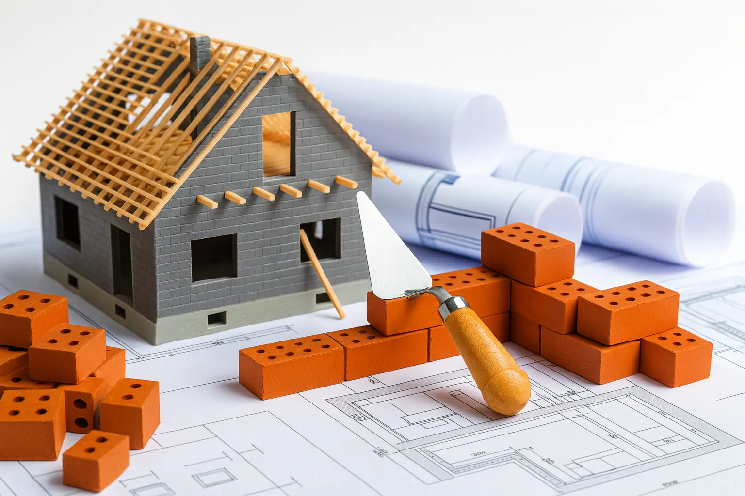 Zespół firmy Budomax Konstrukcje na placu budowy