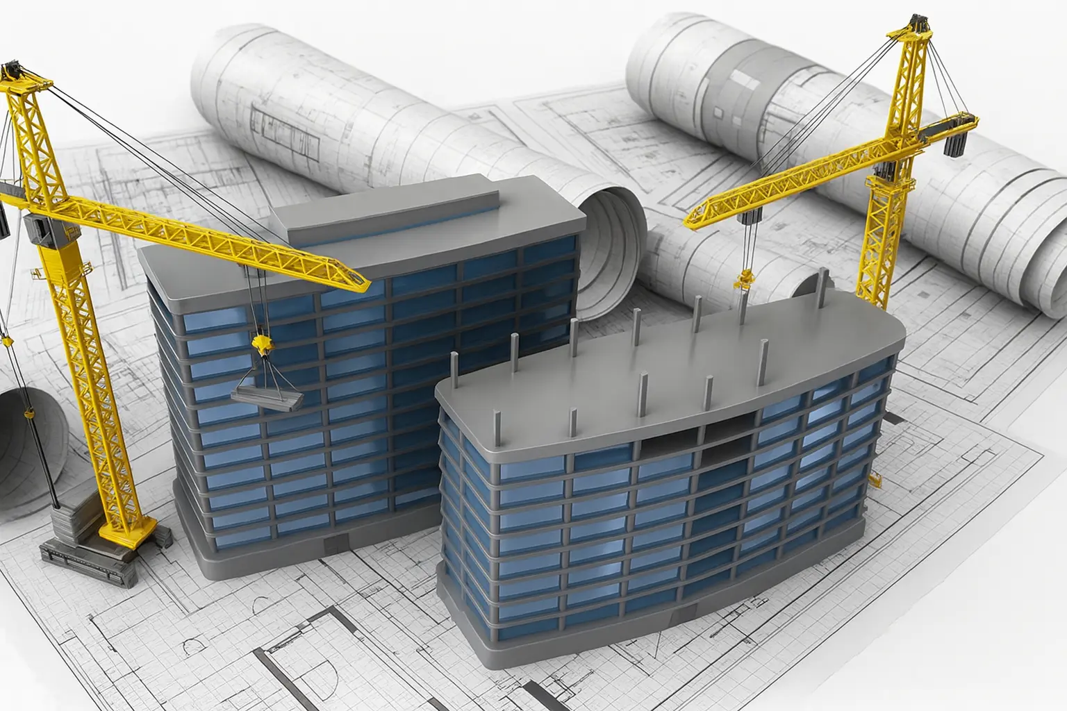 Prace konstrukcyjne na budowie prowadzone przez firmę Budomax